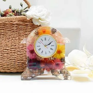 Sweet password Resin Clock Molds, Table Clock Mold for Resin, Mantel Silicone Molds Kit for Epoxy Resin Casting, DIY Home Decor with 2 Clock Faces