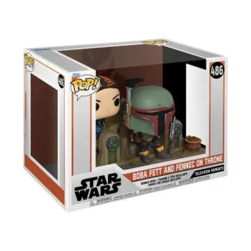 Funko Pop! Star Wars Moment: The Mandalorian - Boba Fett and Fennec on Throne