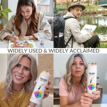 FUNLAVIE 24 Colored Pencils for Adult Coloring Books,Soft Core Coloring Pencils Set,Drawing Pencils for sketching & Painting,Art Pencils & Art Supplies for Adults and Teens,Oil-Based with Sharpener