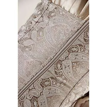 Charmian Women's Plus Size Renaissance Bustier Wedding Bridal Top Lace Up Overbust Corset Ivory XXXX-Large