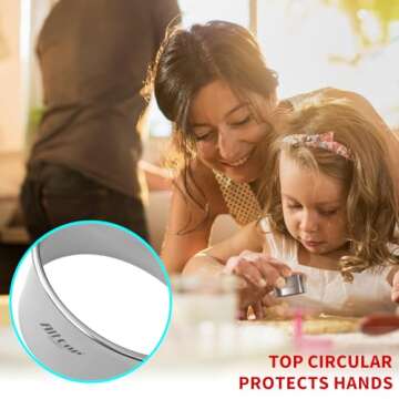 ALLTOP 12 Pcs Round Biscuit Cutter - Stainless Steel Baking Essential Tool for Effortless Circle Cookie Shaping,Pastry,Cake Decoration&Fondant Creation – Precise Cut Utensil for Dumpling,Scone, Donut