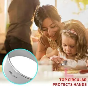 ALLTOP 12 Pcs Round Biscuit Cutter - Stainless Steel Baking Essential Tool for Effortless Circle Cookie Shaping,Pastry,Cake Decoration&Fondant Creation – Precise Cut Utensil for Dumpling,Scone, Donut