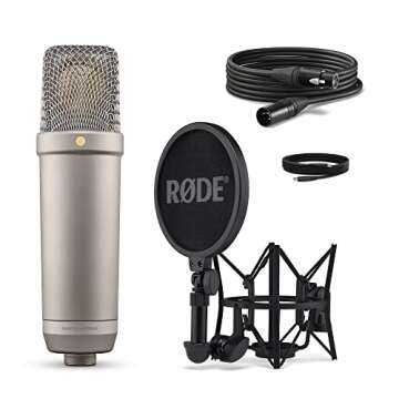 Rode NT1 5th Generation Microphone with SM6 Shockmount and Pop Filter
