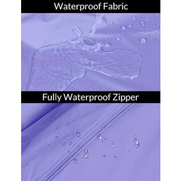 BALEAF Women's Rain Jackets Waterproof Windbreaker Windproof Lightweight Running Cycling Jacket Reflective Packable Hooded Purple M