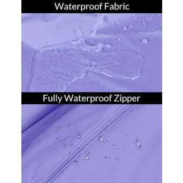 BALEAF Women's Rain Jackets Waterproof Windbreaker Windproof Lightweight Running Cycling Jacket Reflective Packable Hooded Purple M