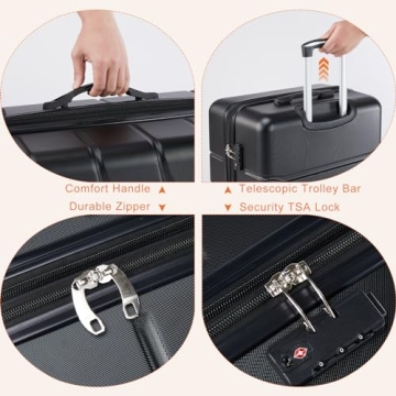 Sweetcrispy 28 Inch Luggage with TSA Lock and Wheels