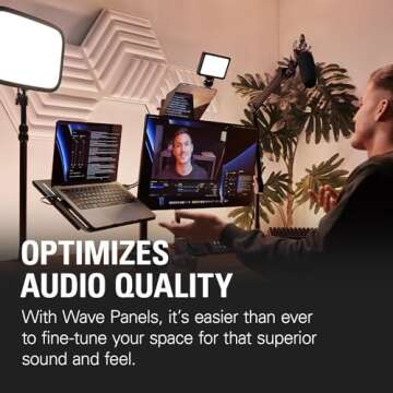 Elgato Wave Panels Starter Set (White)- 6 acoustic treatment panels, dual density foam, proprietary EasyClick frames, modular design, easy setup and removal