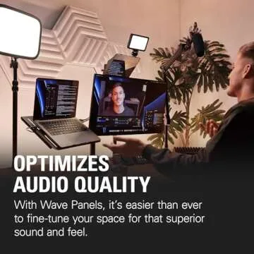 Elgato Wave Panels Starter Set (White)- 6 acoustic treatment panels, dual density foam, proprietary EasyClick frames, modular design, easy setup and removal