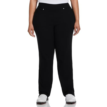 PGA TOUR Women's Pull-on Golf Pants - Tummy Control & Versatile Comfort