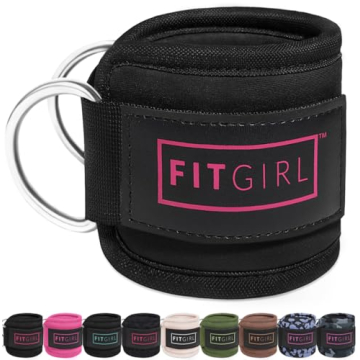 FITGIRL - Ankle Strap for Cable Machines and Resistance Bands, Work Out Cuff Attachment for Home & G...
