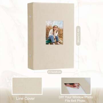 Artmag Fabric Photo Album 4x6 300 Large Capacity for Family Wedding Anniversary Linen Album Holds 30...