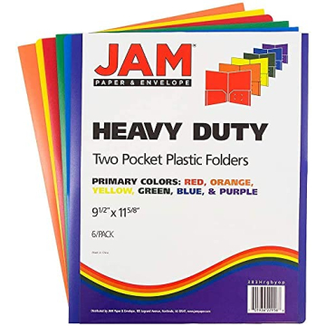 Durable 2 Pocket School Folders in Assorted Colors