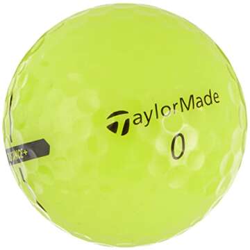 TaylorMade Golf 2021 TAYLORMADE YELLOW DISTANCE+ GOLF BALLS, LARGE