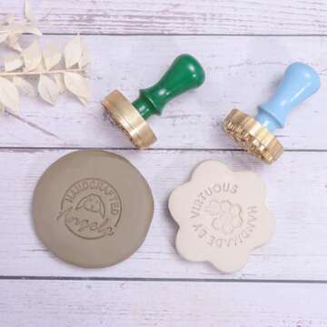 Custom Pottery Stamp for Clay - Personalized Pottery Stamp for Clay Stamp with Your Logo, Creative Imprint Letter Stamps, Polymer Clay Tools,Gift for Potters