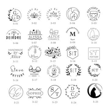 Custom Pottery Stamp for Clay - Personalized Pottery Stamp for Clay Stamp with Your Logo, Creative Imprint Letter Stamps, Polymer Clay Tools,Gift for Potters