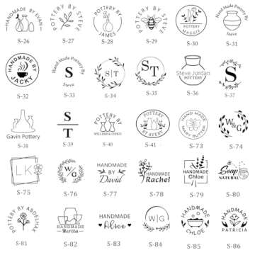 Custom Pottery Stamp for Clay - Personalized Pottery Stamp for Clay Stamp with Your Logo, Creative Imprint Letter Stamps, Polymer Clay Tools,Gift for Potters
