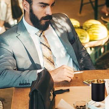 MENFENG Windproof Stainless Steel Ashtray for Indoor and Outdoor