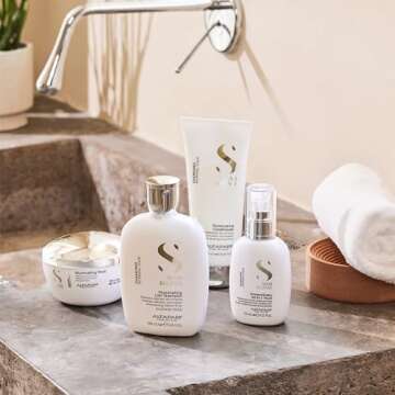 Alfaparf Milano Semi Di Lino Diamond Illuminating Travel Size Conditioner - Moisturizing Conditioner For Normal and Color Treated Hair - Sulfate & Paraben Free Professional Hair Care (1.69 oz / 50 ml)