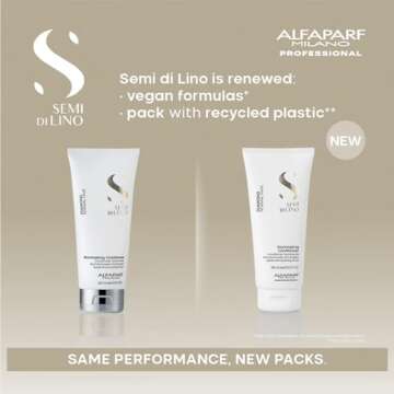 Alfaparf Milano Semi Di Lino Diamond Illuminating Travel Size Conditioner - Moisturizing Conditioner For Normal and Color Treated Hair - Sulfate & Paraben Free Professional Hair Care (1.69 oz / 50 ml)