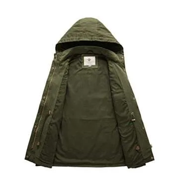 WenVen Women's Utility Cotton Military Anorak Jacket