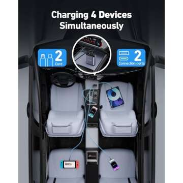 Retractable Fast Car Phone Charger 100W for All Devices