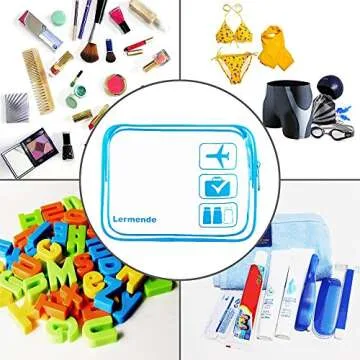 Lermende Clear Travel Toiletry Bags - TSA Approved & Durable