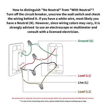 Aqara Smart Light Switch (No Neutral, Double Rocker), Requires AQARA HUB, Zigbee Light Switch, Remot...