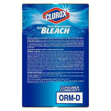 Clorox Toilet Bowl Cleaner with Bleach, 6 Count