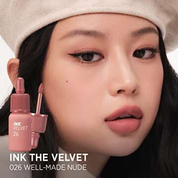 Peripera Ink the Velvet Lip Tint - High Pigment Color, Longwear, Weightless, Not Animal Tested, Glut...