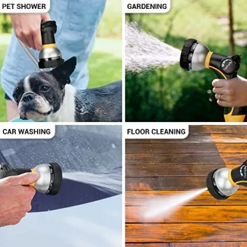 TheFitLife Flexible Metal Garden Hose 50 FT Lightweight Stainless Steel