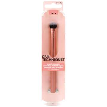 Real Techniques Expert Concealer Brush, Conceal Under Eyes & Cover Blemishes, Makeup Brush For Blend...