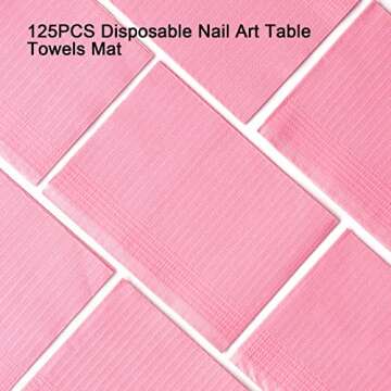 LXIANGN Disposable Nail Art Table Mats - 125PCS Waterproof