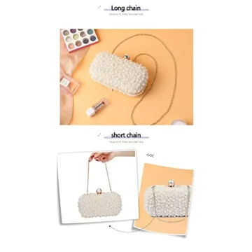 YYIHER Pearl Clutch Elegant Evening Handbags for Women