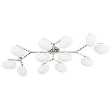 Hudson Valley Lighting Wagner - 12-Light Semi Flush - Polished Nickel Finish - Opal Glass