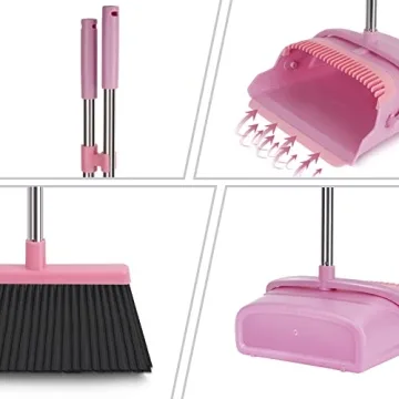 Kelamayi Extendable Broom and Dustpan Set for All Height