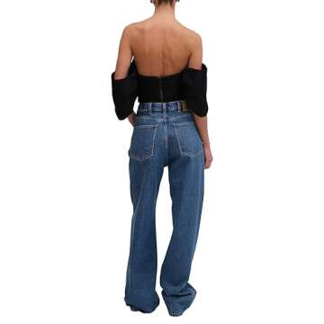 Ronny Kobo Women's Off The Shoulder Marco Top, Jet Black