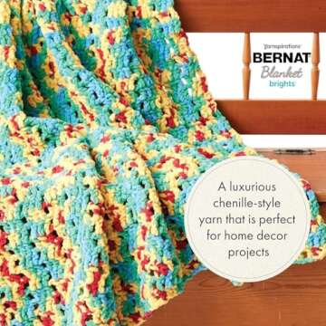 Bernat Blanket Brights Yarn 5.3 oz Race Car Red - Cozy & Versatile