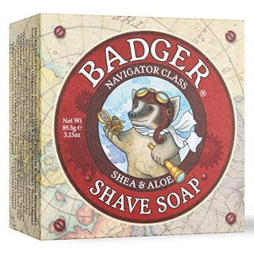 Badger Aloe Vera Coconut Oil Shaving Soap Puck - Smooth, Natural Shaving Experience