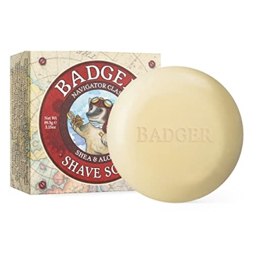 Badger Shaving Soap Puck Aloe Vera Coconut Oil 3.15 oz