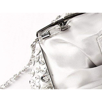 EROUGE Beaded Sequin Flower Evening Purse for Style