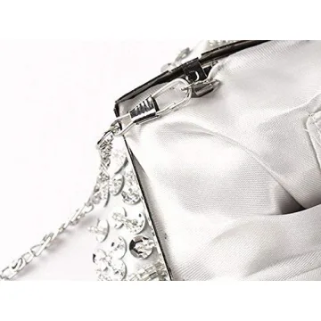 EROUGE Beaded Sequin Flower Evening Purse for Style