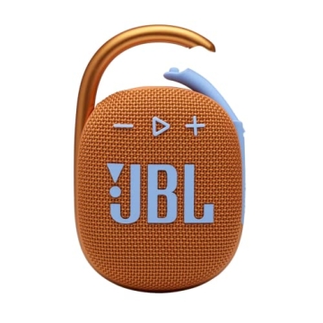 JBL Clip 4, Orange - Portable Bluetooth 5.1 Speaker - Up to 10 Hours of Play - Waterproof & Dust Res...