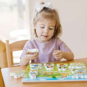 Melissa & Doug Disney Mickey Mouse Clubhouse Wooden Chunky Puzzle (8 pcs)