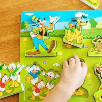 Melissa & Doug Disney Mickey Mouse Clubhouse Wooden Chunky Puzzle (8 pcs)