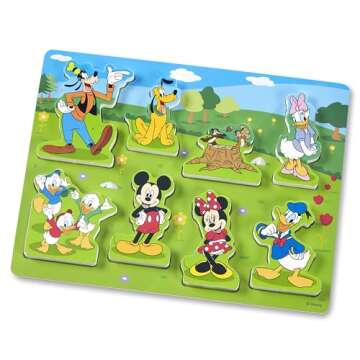 Melissa & Doug Disney Mickey Mouse Clubhouse Wooden Chunky Puzzle (8 pcs)