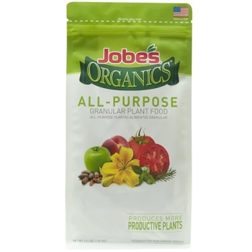 Jobe’s Organics Granular All Purpose Fertilizer, Easy Plant Care Fertilizer for Vegetables, Flower...