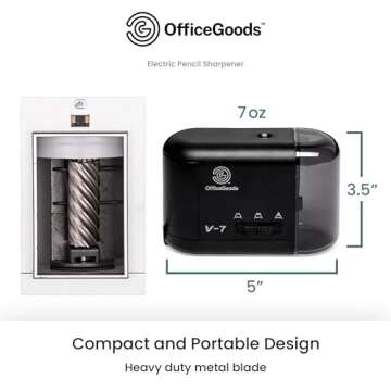 OfficeGoods Electric Pencil Sharpener - Versatile & Safe