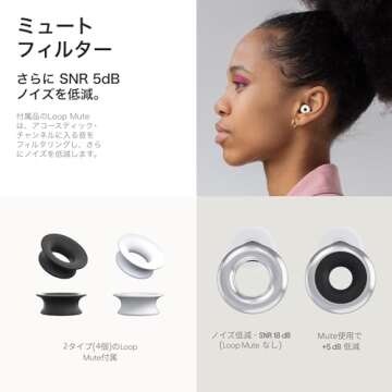 Loop Experience Plus Earplugs - High Fidelity Hearing Protection for Musicians, DJs, Festivals, Concerts and Nightlife – 18dB & NRR 7 Noise Reduction Ear Plugs – Extra Accessories Incl - Silver