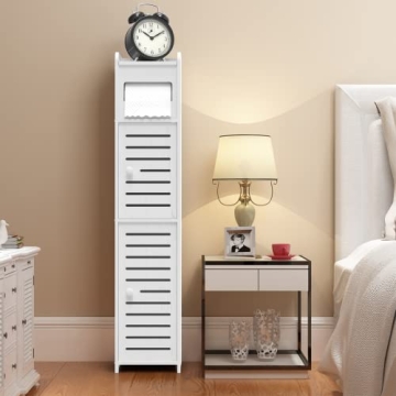 WODETREE Compact Bathroom Storage Cabinet for Small Spaces