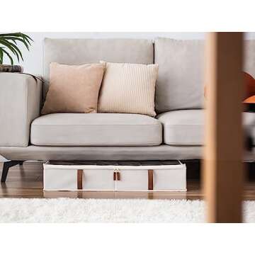 StorageWorks Under Bed Shoe Storage Organizer, Underbed Shoes Container with Adjustable Dividers, Sh...